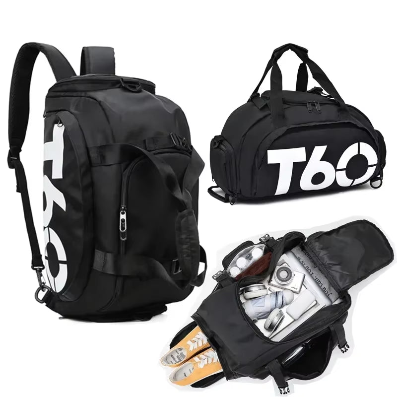 T60 Waterproof Multifunctional Gym and Travel Backpack for Men and Women