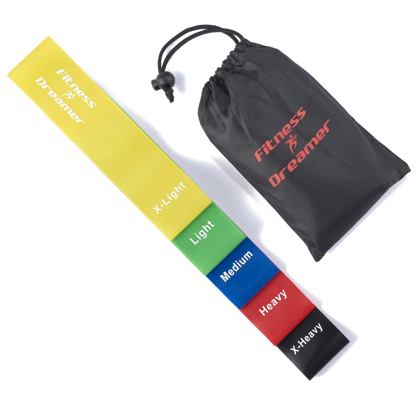 Set of 5 Resistance Loop Bands - 12-Inch Fitness Bands for Training and Physical Therapy to Enhance Mobility and Strength