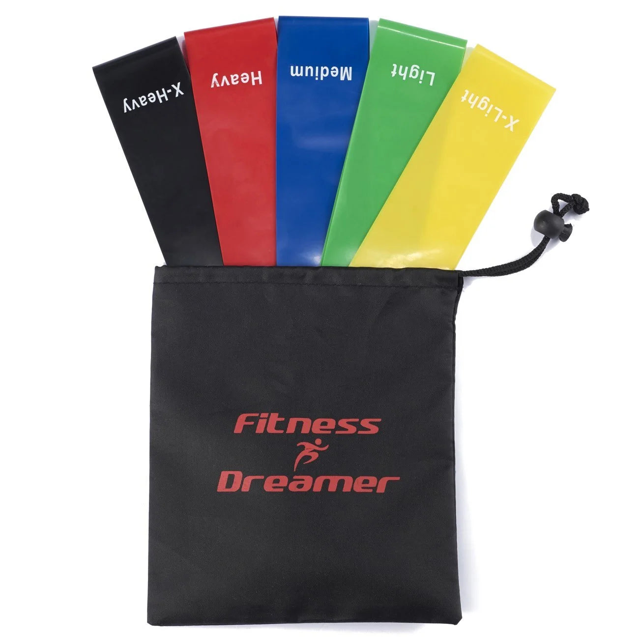 Set of 5 Resistance Loop Bands - 12-Inch Fitness Bands for Training and Physical Therapy to Enhance Mobility and Strength