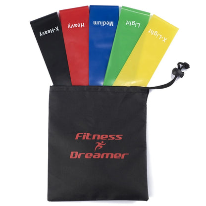 Set of 5 Resistance Loop Bands - 12-Inch Fitness Bands for Training and Physical Therapy to Enhance Mobility and Strength