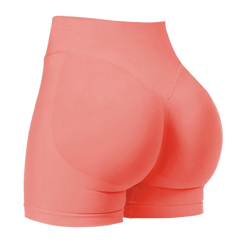 Coral Canton Impact Shorts,High Waisted Butt Lifting,Shaping Curve-Hugging Compression
