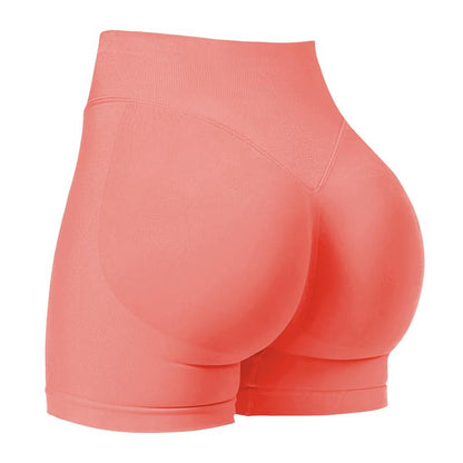 Coral Canton Impact Shorts,High Waisted Butt Lifting,Shaping Curve-Hugging Compression