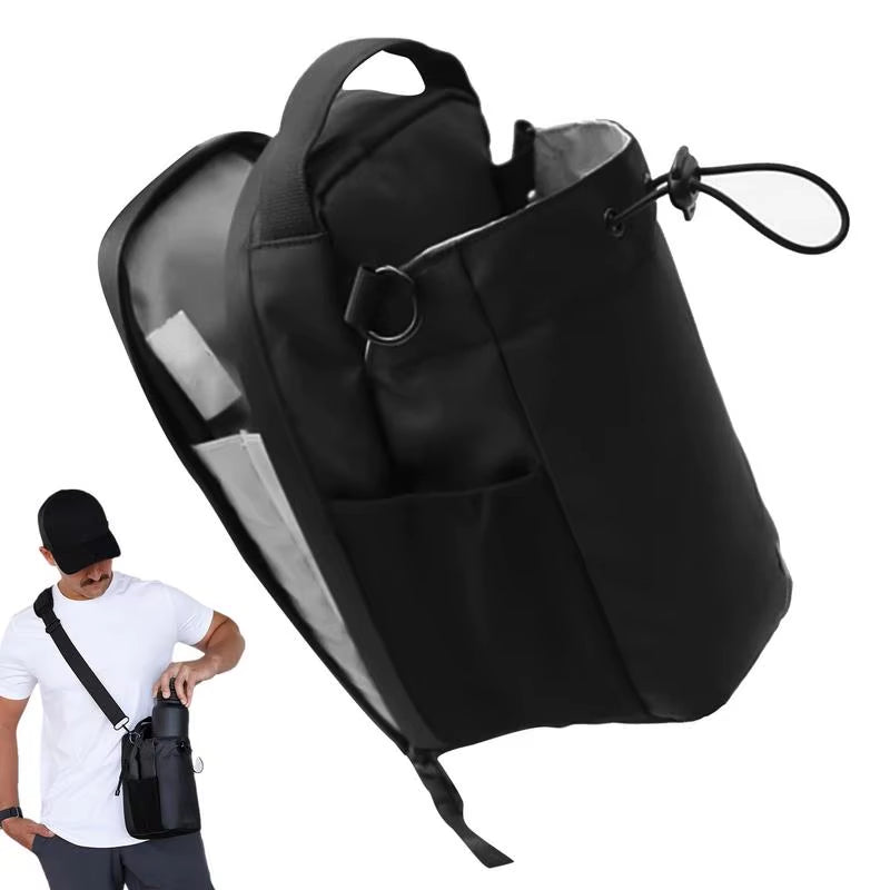 Magnetic Portable Gym Water Bottle Holder with Phone Sling Attachment for Easy Accessibility on Metal Surfaces