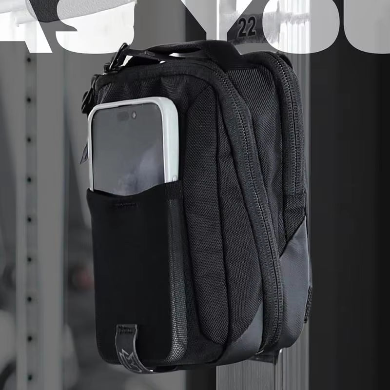 Magnetic Portable Gym Water Bottle Holder with Phone Sling Attachment for Easy Accessibility on Metal Surfaces