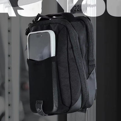 Magnetic Portable Gym Water Bottle Holder with Phone Sling Attachment for Easy Accessibility on Metal Surfaces
