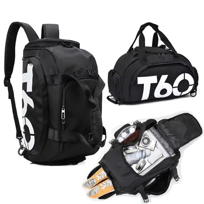 T60 Waterproof Multifunctional Gym and Travel Backpack for Men and Women