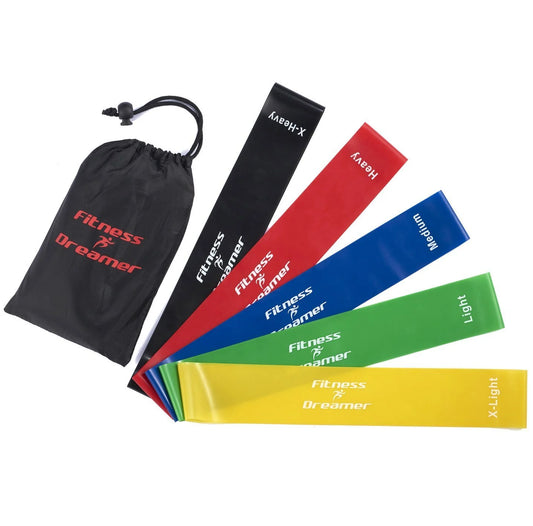 Set of 5 Resistance Loop Bands - 12-Inch Fitness Bands for Training and Physical Therapy to Enhance Mobility and Strength