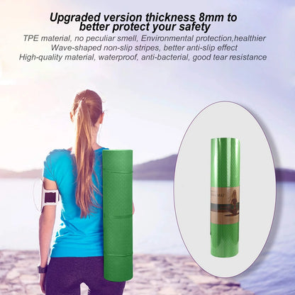 Premium 8mm TPE Non-Slip Yoga Mat - Extra Thick, Eco-Friendly Exercise Mat for Yoga and Pilates for Men and Women